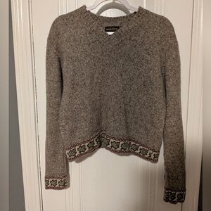 Woolrich 100% Wool Leaf Knit Sweater Made in Japan | Size S